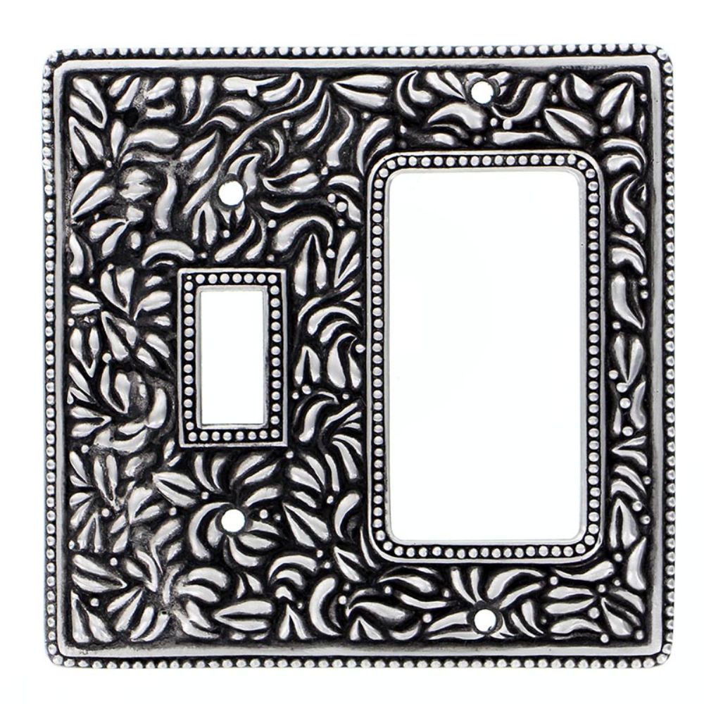 Vicenza WP7014-AN San Michele Wall Plate Toggle/Outlet in Antique Nickel