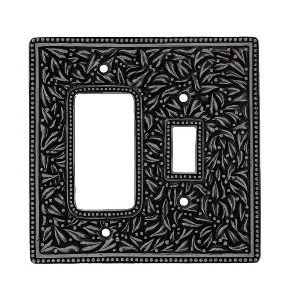 Vicenza WP7014-GM San Michele Wall Plate Toggle/Outlet in Gunmetal