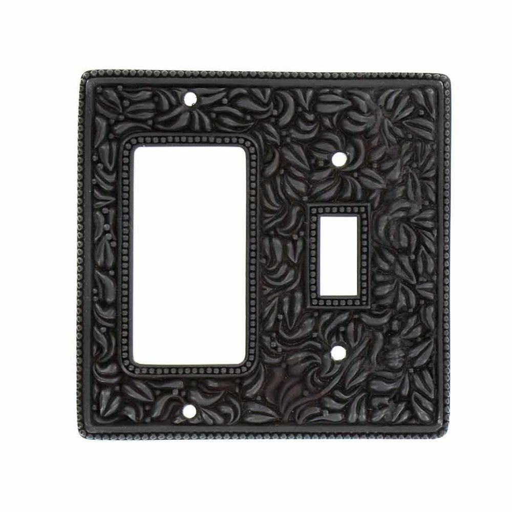 Vicenza WP7014-OB San Michele Wall Plate Toggle/Outlet in Oil-Rubbed Bronze