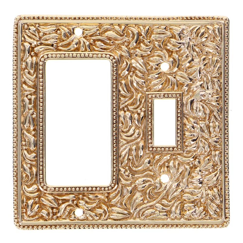 Vicenza WP7014-PG San Michele Wall Plate Toggle/Outlet in Polished Gold