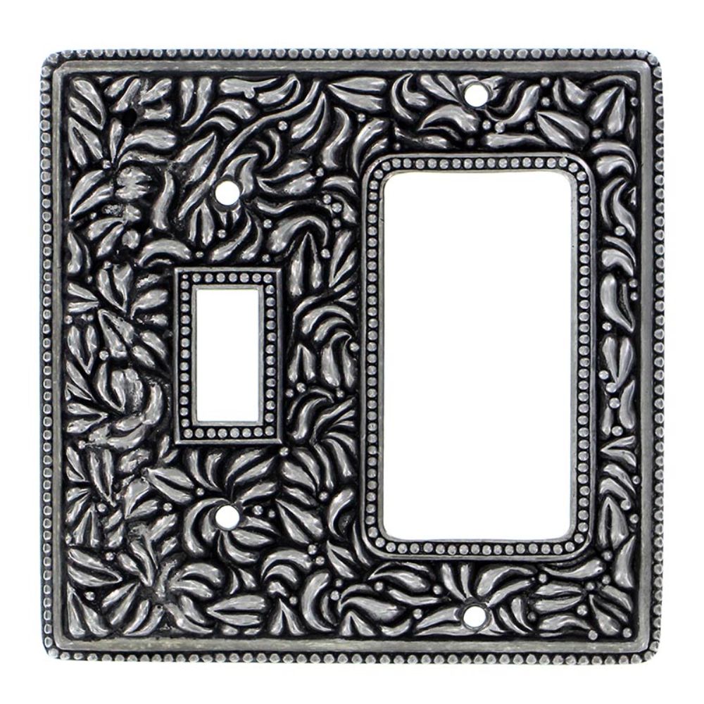 Vicenza WP7014-VP San Michele Wall Plate Toggle/Outlet in Vintage Pewter