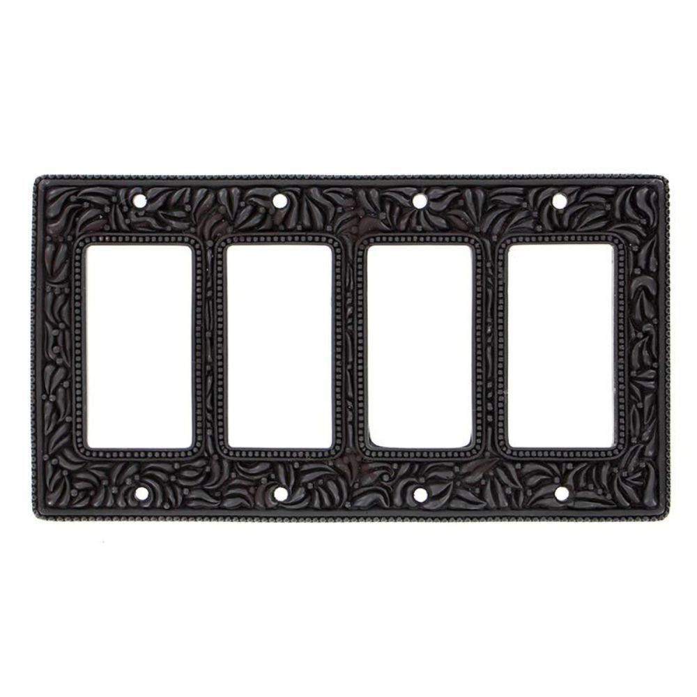 Vicenza WP7016-OB San Michele Wall Plate Quad Dimmer in Oil-Rubbed Bronze