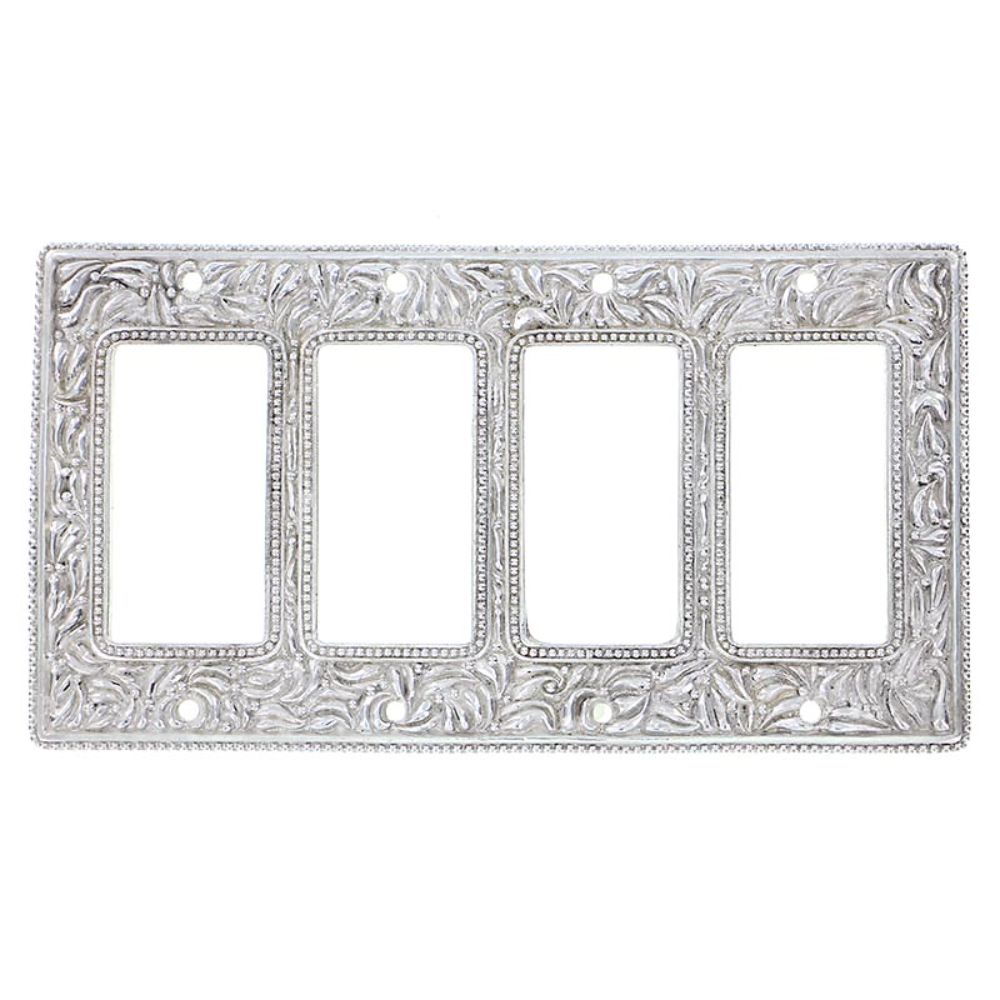 Vicenza WP7016-PN San Michele Wall Plate Quad Dimmer in Polished Nickel