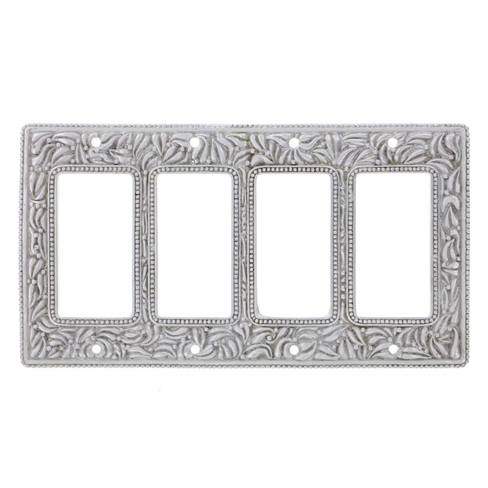 Vicenza WP7016-SN San Michele Wall Plate Quad Dimmer in Satin Nickel