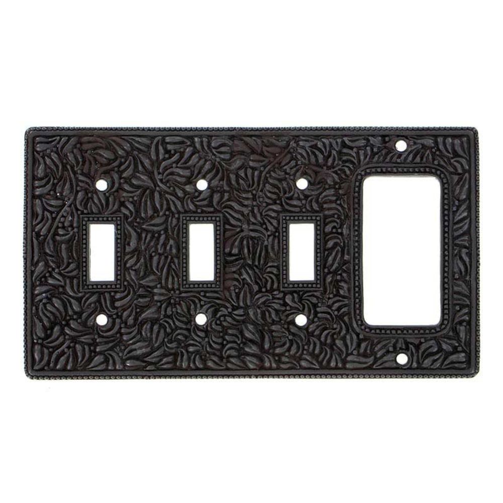 Vicenza WP7018-OB San Michele Wall Plate Triple Toggle/Dimmer in Oil-Rubbed Bronze