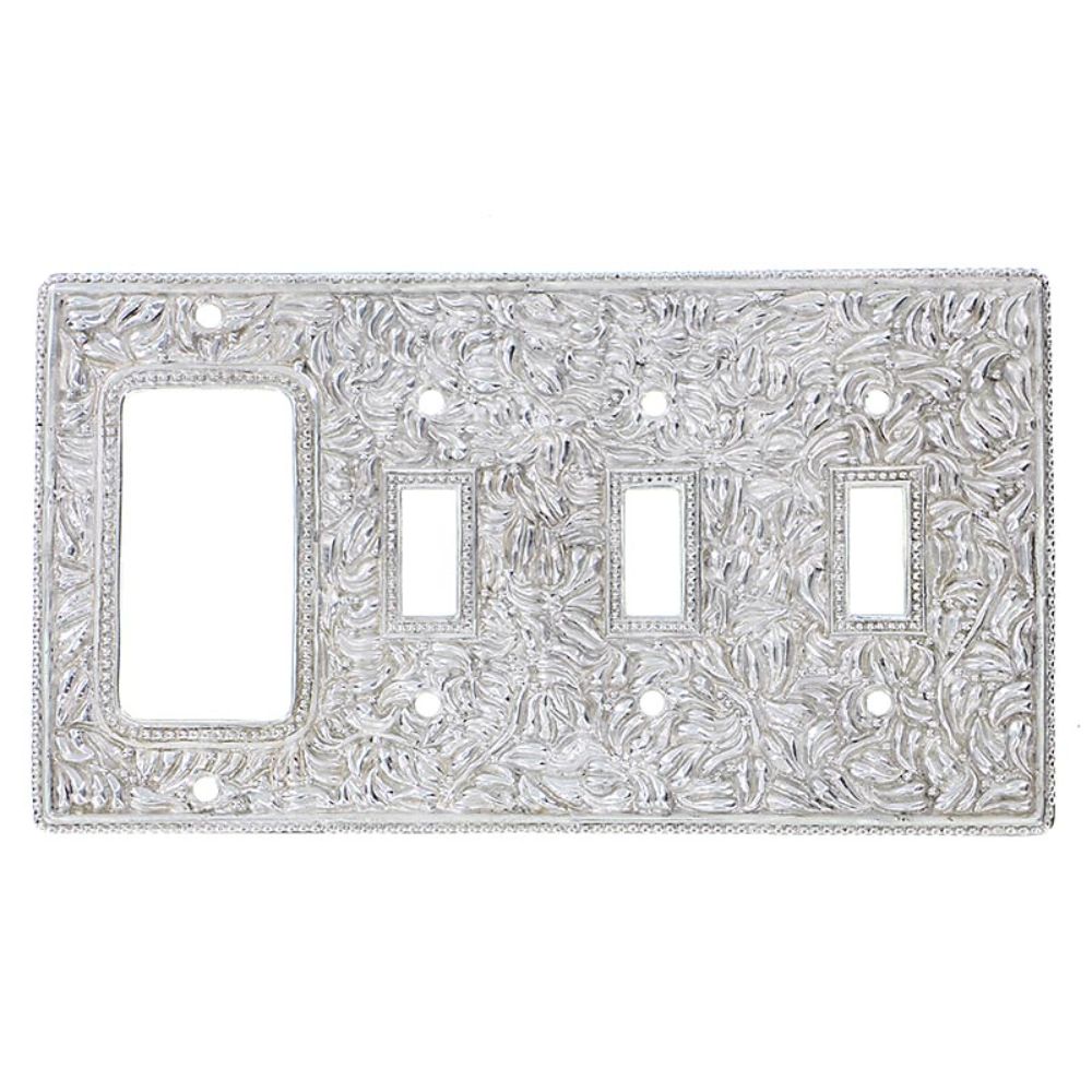 Vicenza WP7018-PN San Michele Wall Plate Triple Toggle/Dimmer in Polished Nickel