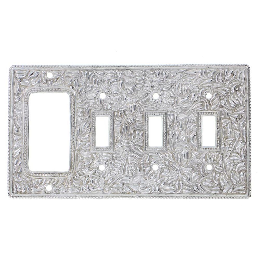 Vicenza WP7018-PS San Michele Wall Plate Triple Toggle/Dimmer in Polished Silver