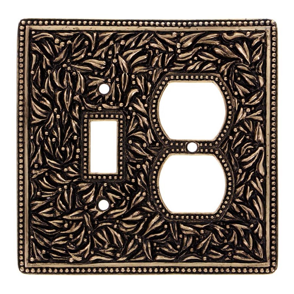 Vicenza WPJ7000-AG San Michele Wall Plate Jumbo Outlet/Toggle in Antique Gold