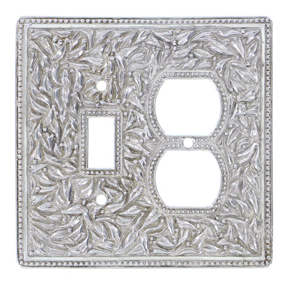 Vicenza WPJ7000-PS San Michele Wall Plate Jumbo Outlet/Toggle in Polished Silver