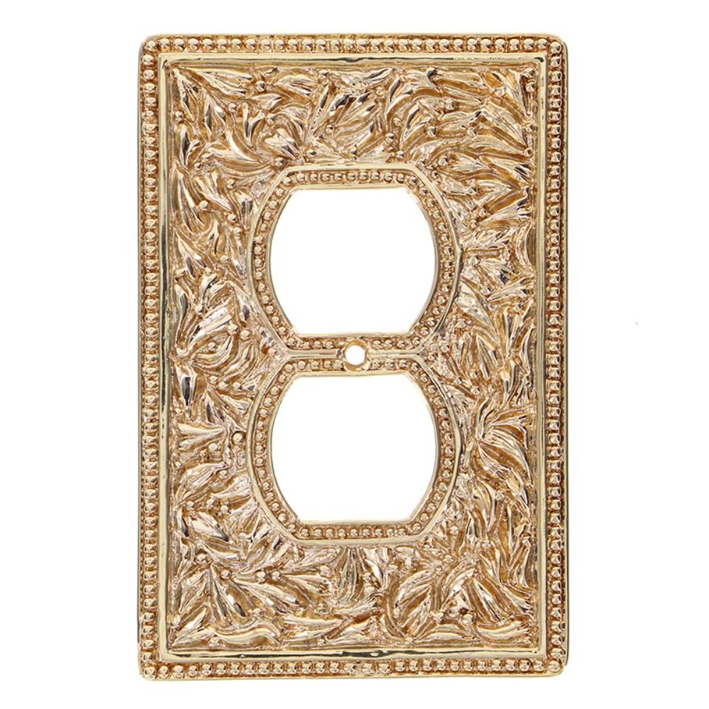 Vicenza WPJ7001-PG San Michele Wall Plate Jumbo Outlet in Polished Gold