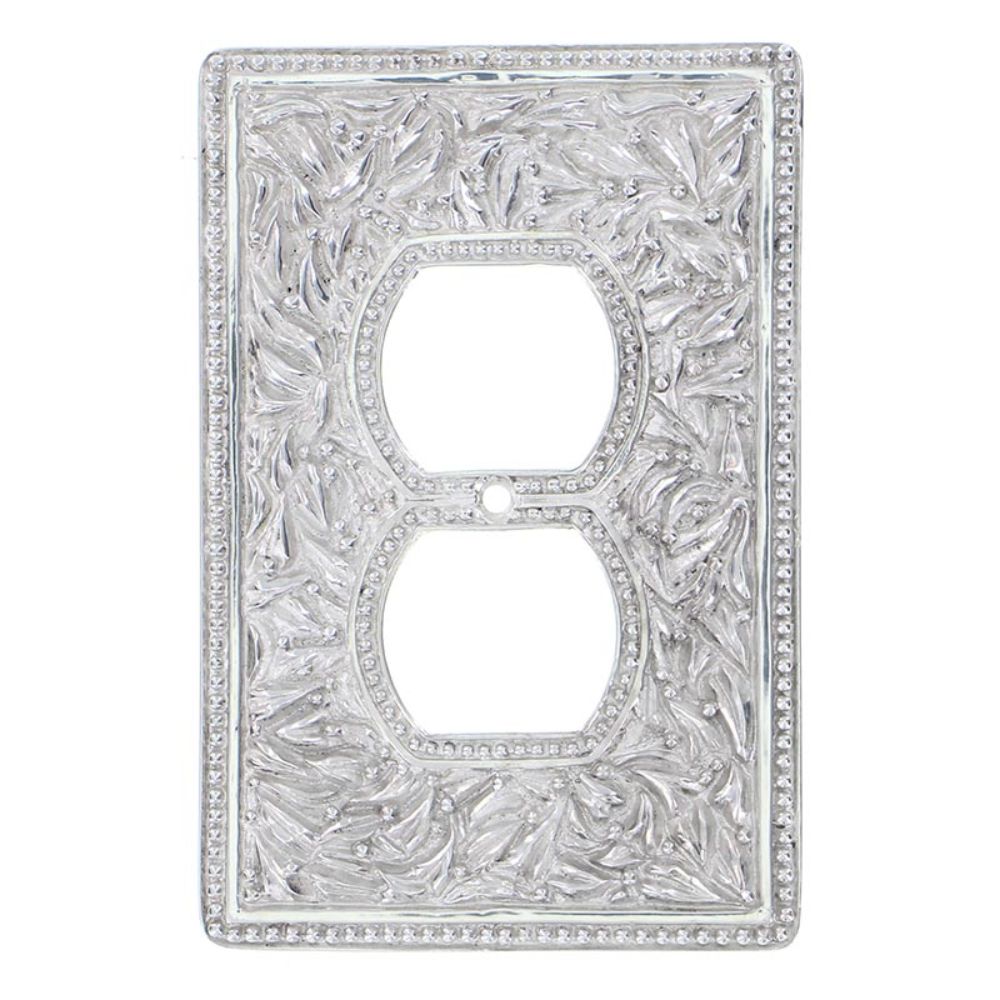 Vicenza WPJ7001-PS San Michele Wall Plate Jumbo Outlet in Polished Silver