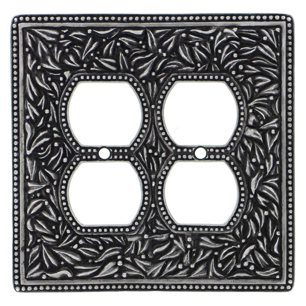 Vicenza WPJ7003-AN San Michele Wall Plate Jumbo Double Outlet in Antique Nickel