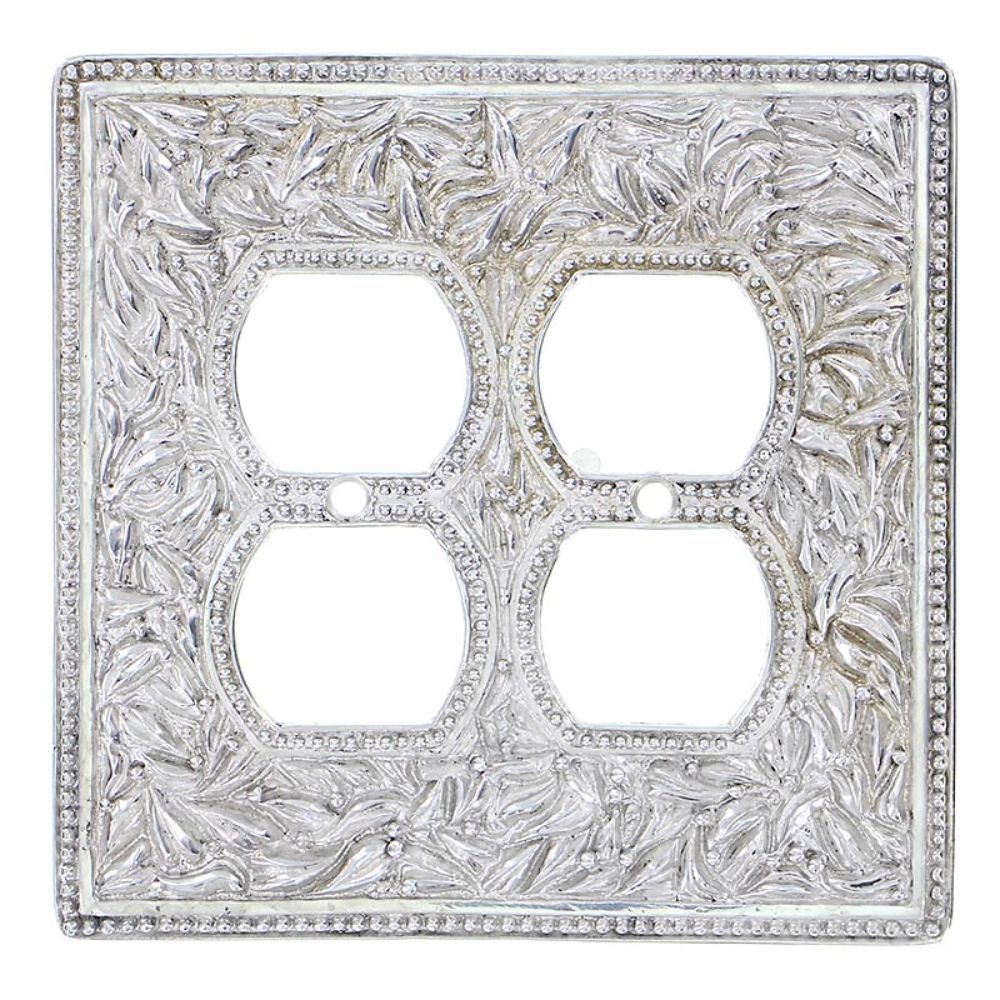 Vicenza WPJ7003-PN San Michele Wall Plate Jumbo Double Outlet in Polished Nickel