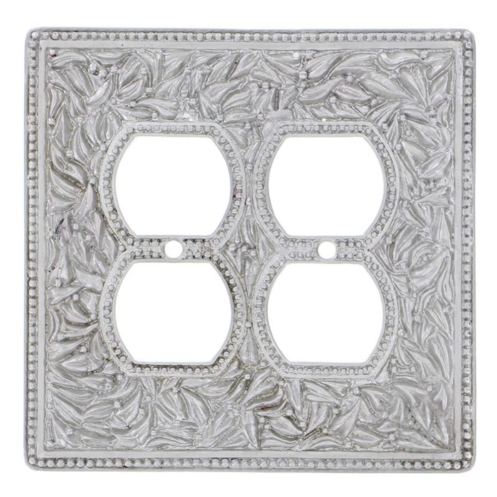 Vicenza WPJ7003-SN San Michele Wall Plate Jumbo Double Outlet in Satin Nickel
