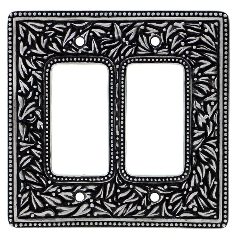 Vicenza WPJ7005-AN San Michele Wall Plate Jumbo Double Dimmer in Antique Nickel