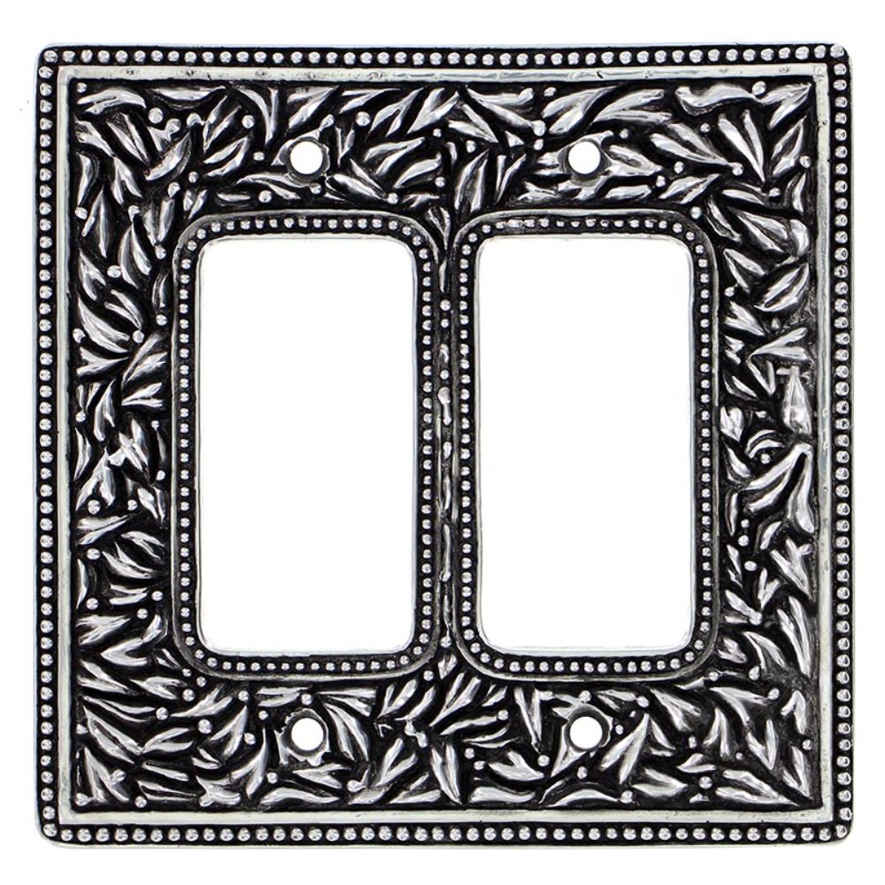 Vicenza WPJ7005-AS San Michele Wall Plate Jumbo Double Dimmer in Antique Silver