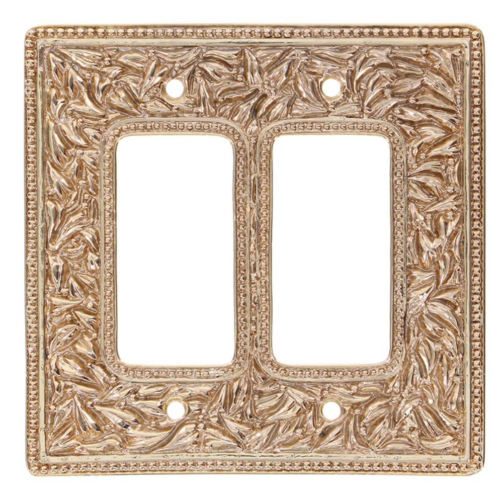 Vicenza WPJ7005-PG San Michele Wall Plate Jumbo Double Dimmer in Polished Gold