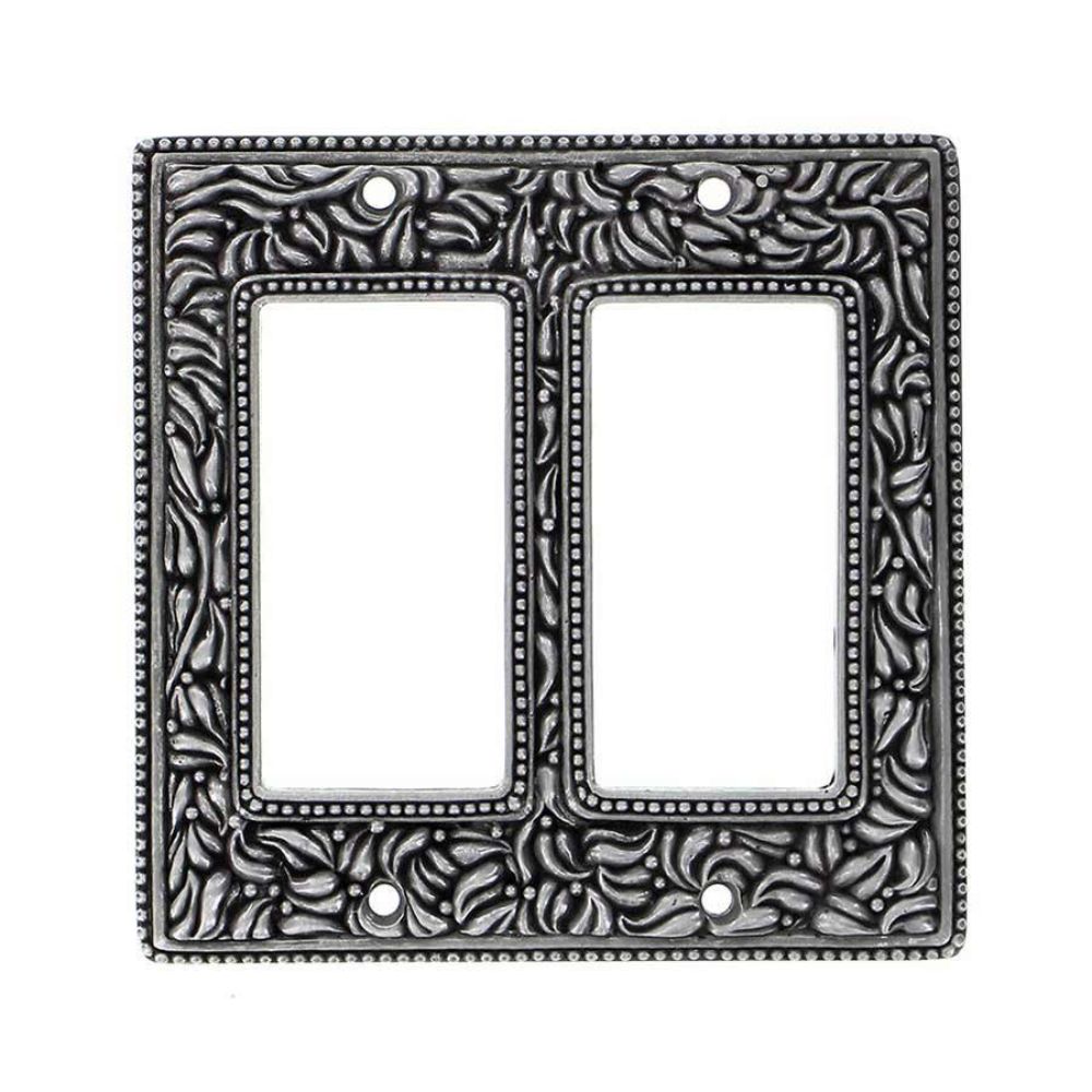 Vicenza WPJ7005-VP San Michele Wall Plate Jumbo Double Dimmer in Vintage Pewter