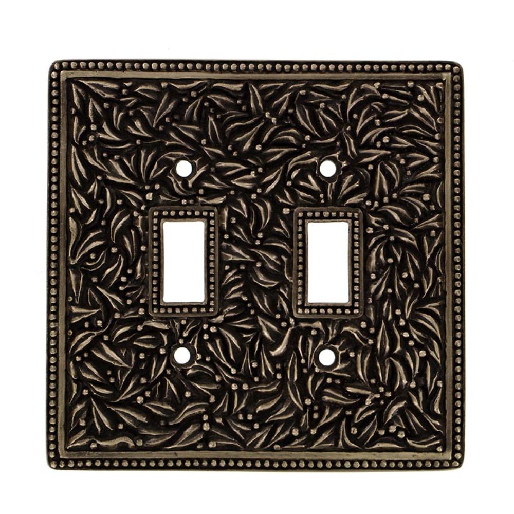 Vicenza WPJ7006-AB San Michele Wall Plate Jumbo Double Toggle in Antique Brass