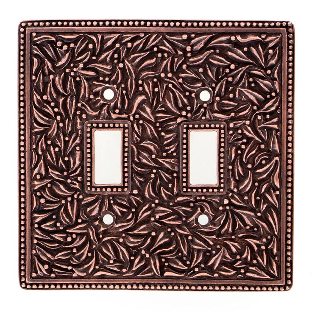 Vicenza WPJ7006-AC San Michele Wall Plate Jumbo Double Toggle in Antique Copper