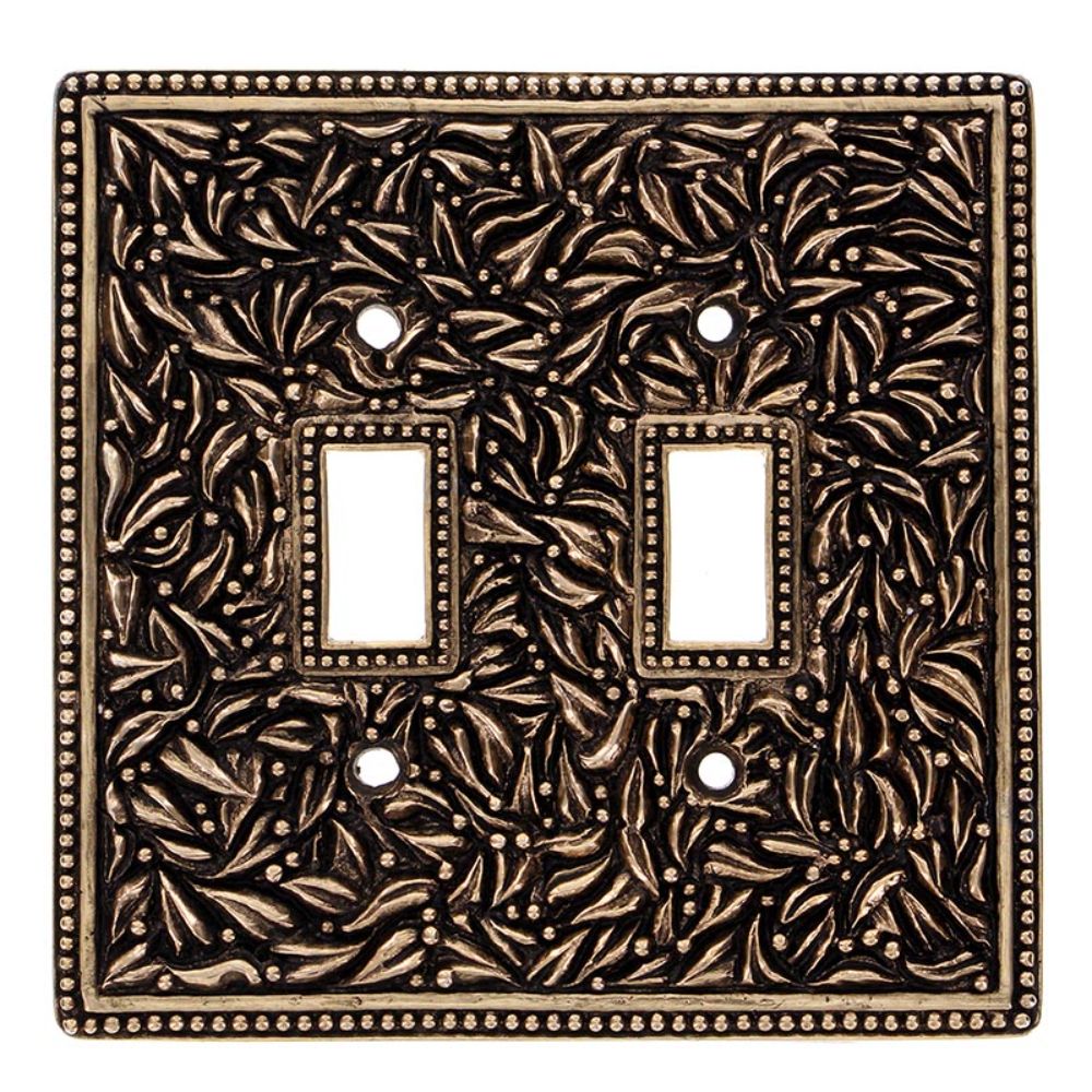 Vicenza WPJ7006-AG San Michele Wall Plate Jumbo Double Toggle in Antique Gold