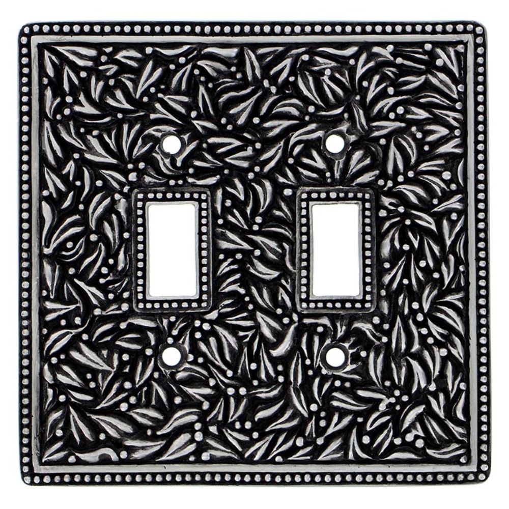 Vicenza WPJ7006-AN San Michele Wall Plate Jumbo Double Toggle in Antique Nickel