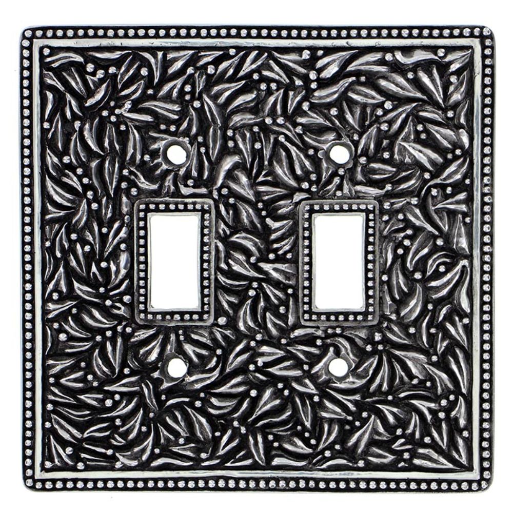 Vicenza WPJ7006-AS San Michele Wall Plate Jumbo Double Toggle in Antique Silver