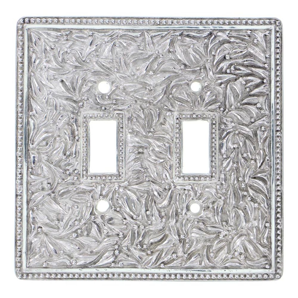 Vicenza WPJ7006-PS San Michele Wall Plate Jumbo Double Toggle in Polished Silver