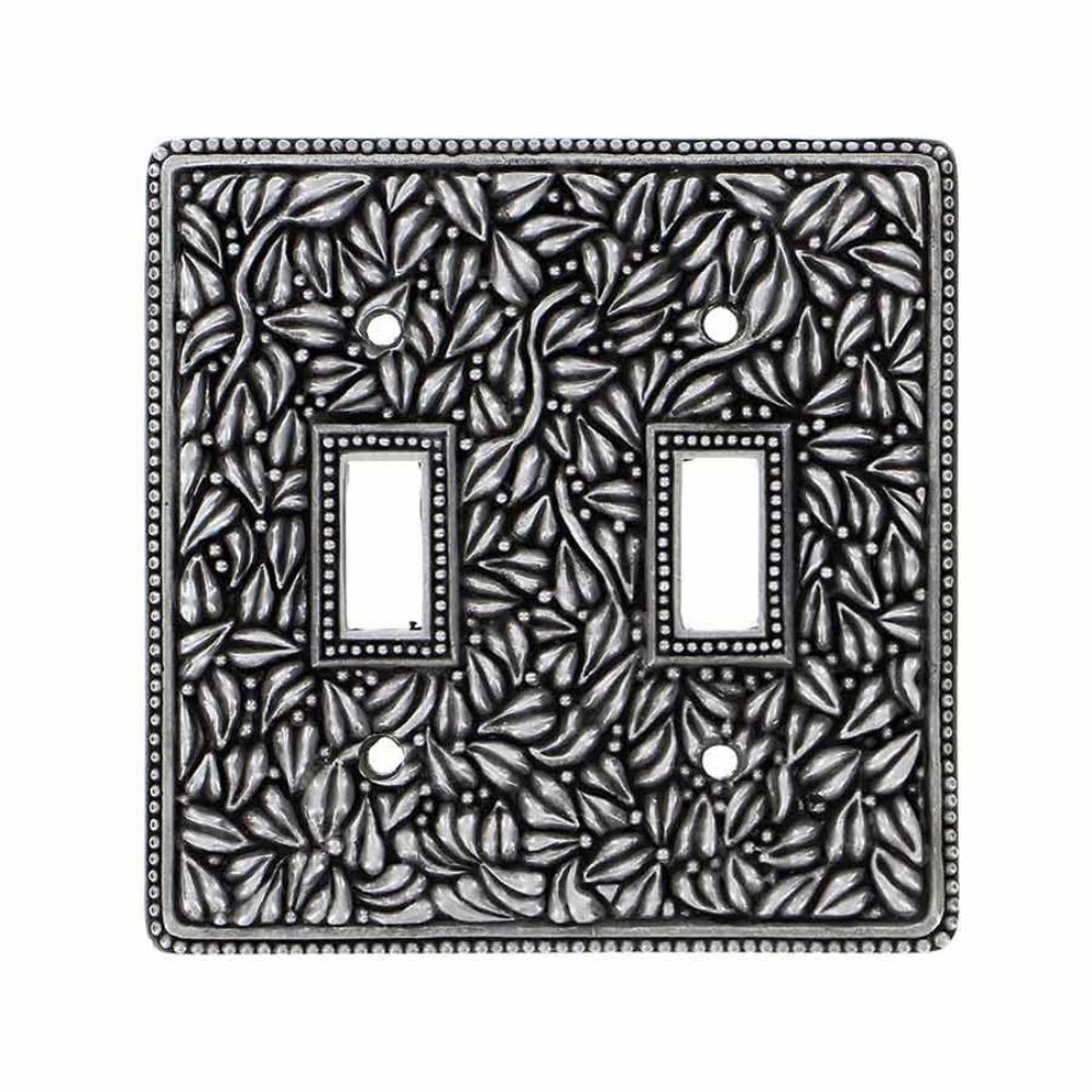 Vicenza WPJ7006-VP San Michele Wall Plate Jumbo Double Toggle in Vintage Pewter