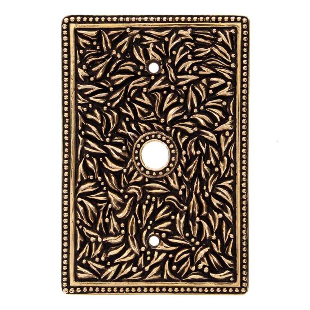 Vicenza WPJ7009-AG San Michele Wall Plate Jumbo TV/Phone in Antique Gold