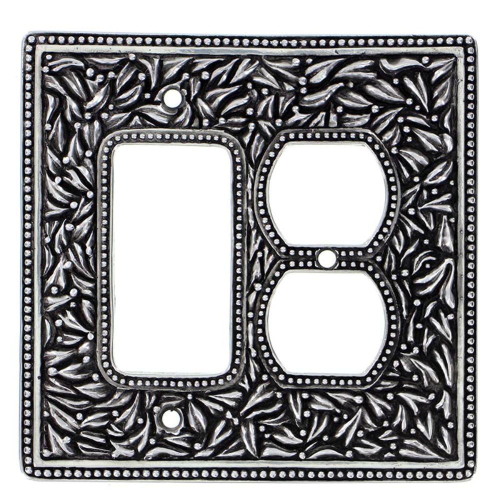 Vicenza WPJ7011-AS San Michele Wall Plate Jumbo Dimmer/Outlet in Antique Silver