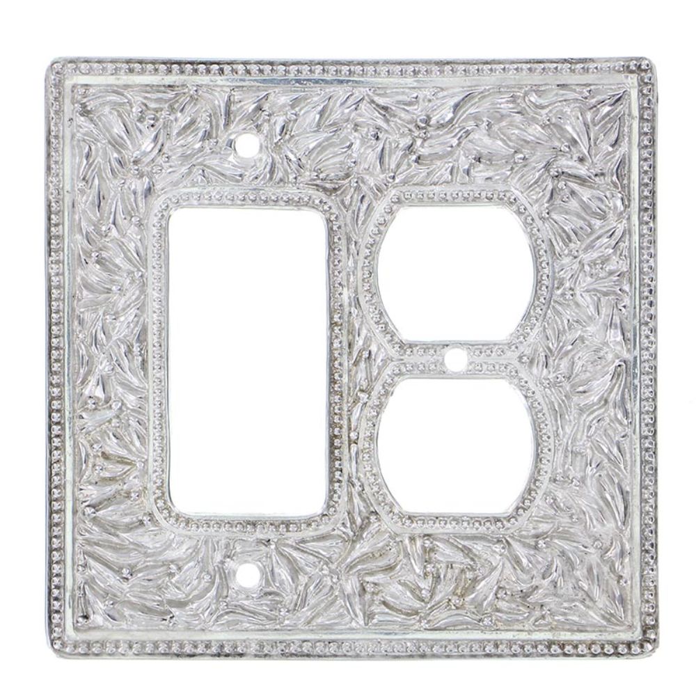 Vicenza WPJ7011-PS San Michele Wall Plate Jumbo Dimmer/Outlet in Polished Silver