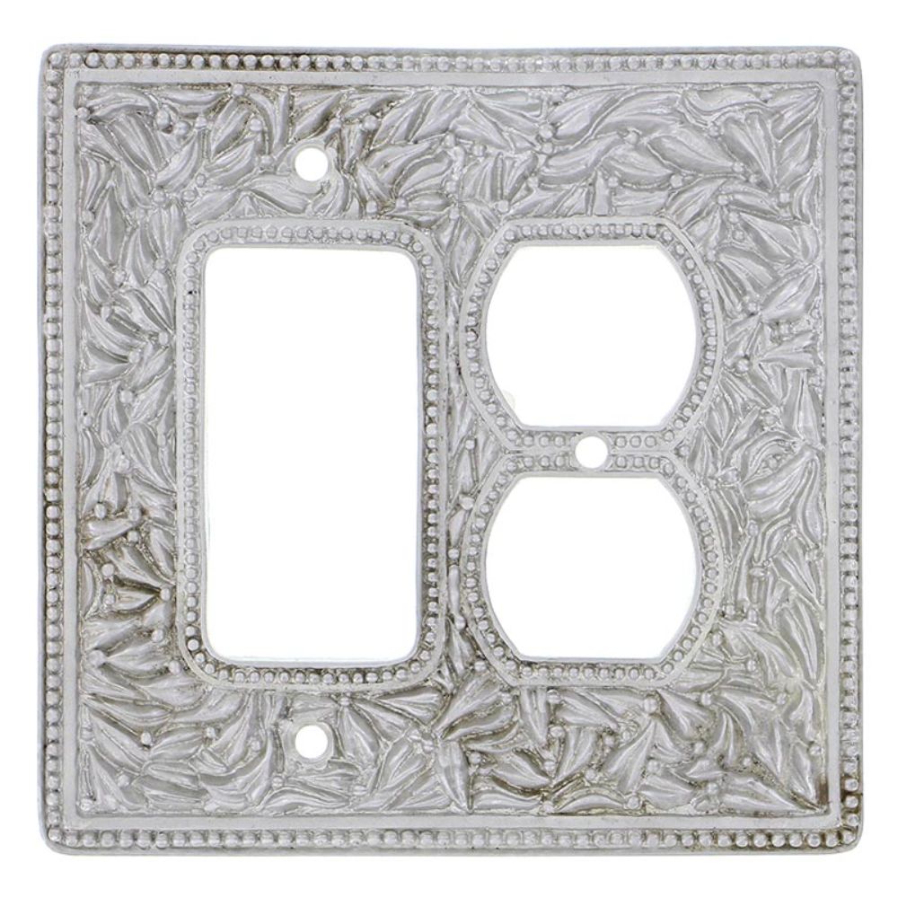 Vicenza WPJ7011-SN San Michele Wall Plate Jumbo Dimmer/Outlet in Satin Nickel