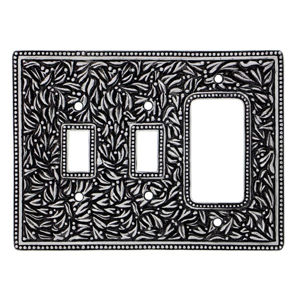 Vicenza WPJ7012-AN San Michele Wall Plate Jumbo Double Toggle/Dimmer in Antique Nickel