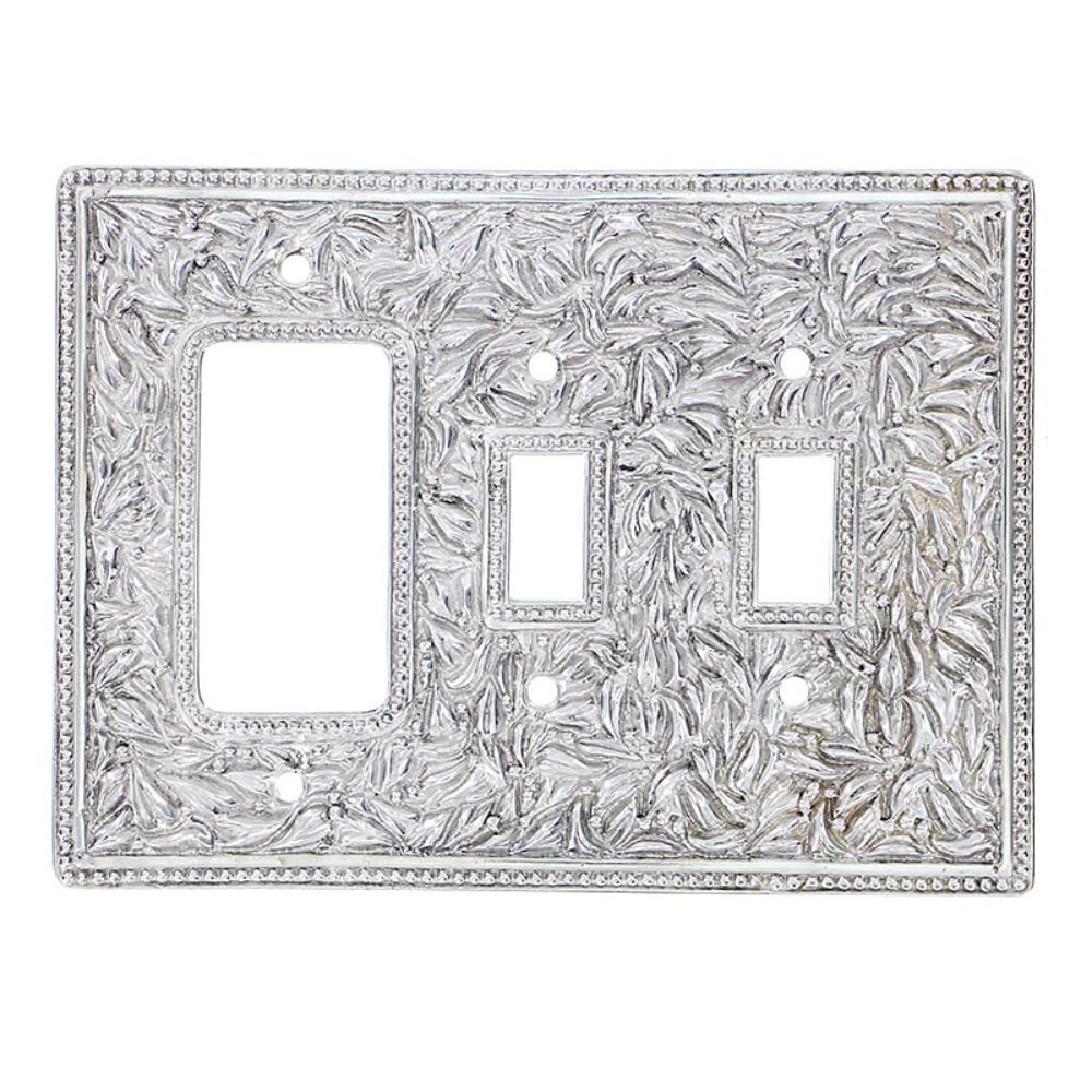 Vicenza WPJ7012-PN San Michele Wall Plate Jumbo Double Toggle/Dimmer in Polished Nickel