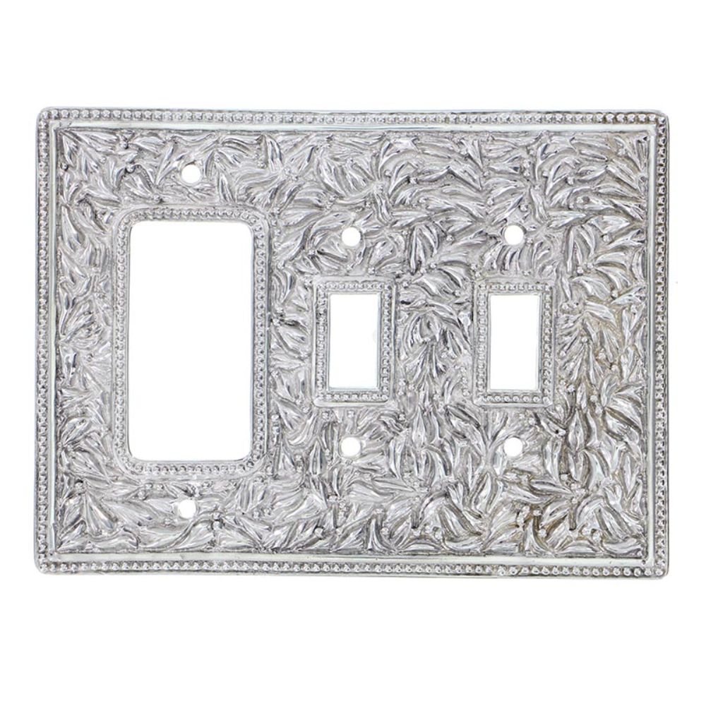Vicenza WPJ7012-PS San Michele Wall Plate Jumbo Double Toggle/Dimmer in Polished Silver