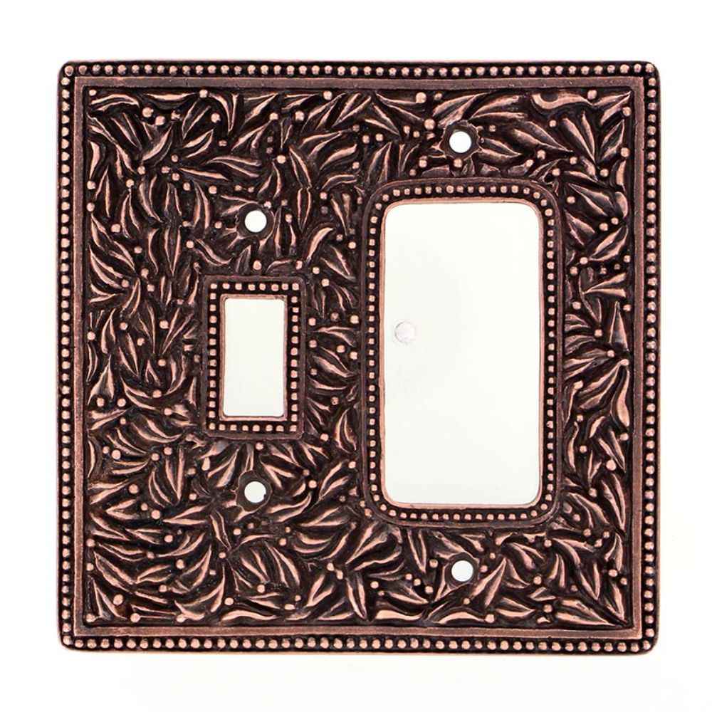 Vicenza WPJ7014-AC San Michele Wall Plate Jumbo Toggle/Dimmer in Antique Copper