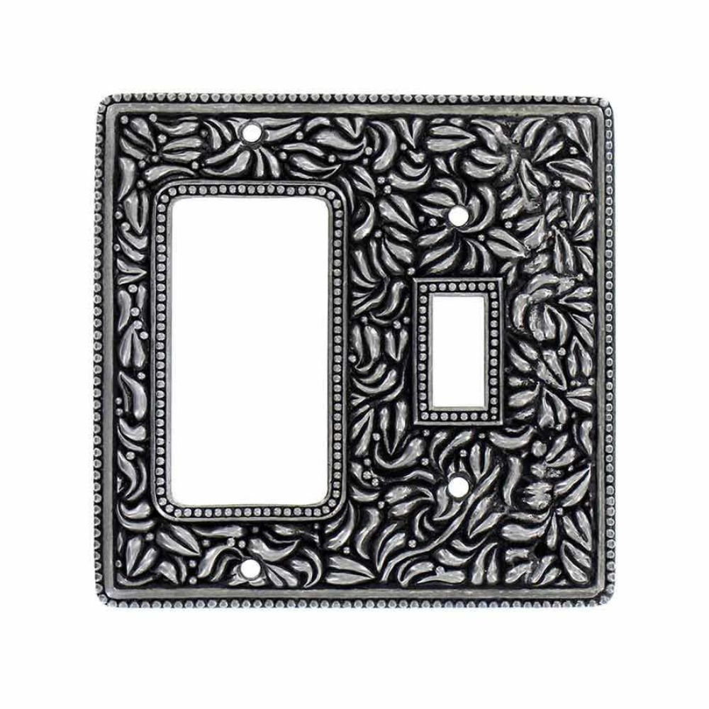 Vicenza WPJ7014-VP San Michele Wall Plate Jumbo Toggle/Dimmer in Vintage Pewter