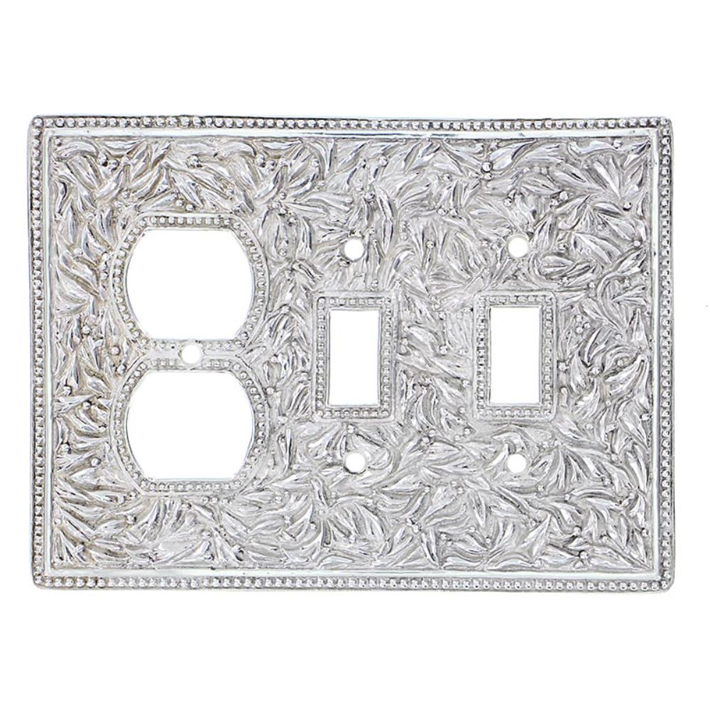Vicenza WPJ7015-PN San Michele Wall Plate Jumbo Double Toggle/Outlet in Polished Nickel