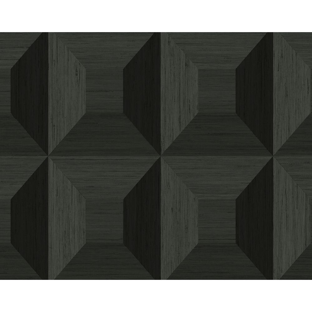 NextWall NW50300 Quadrant Geo Wallpaper in Blacksmith
