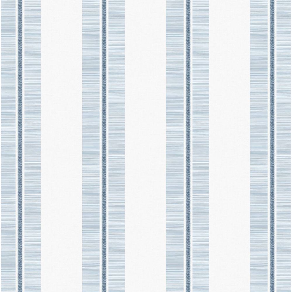 NextWall NW51002 Beach Towel Stripe Wallpaper in Blue Skies