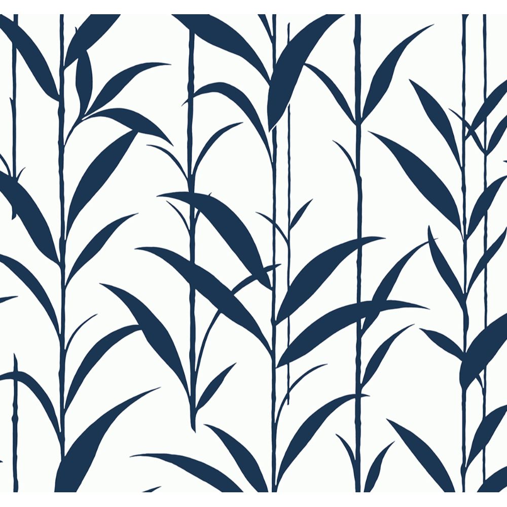 NextWall NW51402 Bamboo Silhouette Wallpaper in Royal Blue