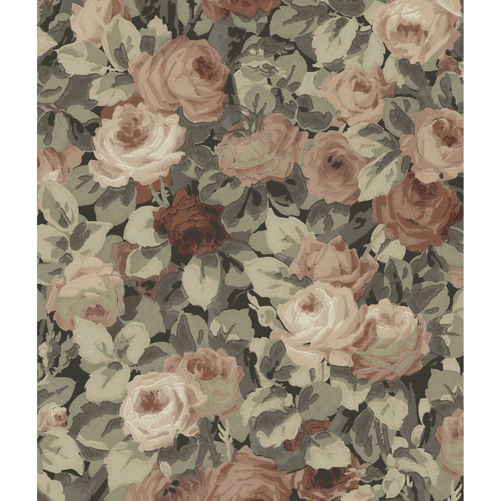 NextWall NW52407 Rose Garden Wallpaper in Dusty Mauve & Ash Grey