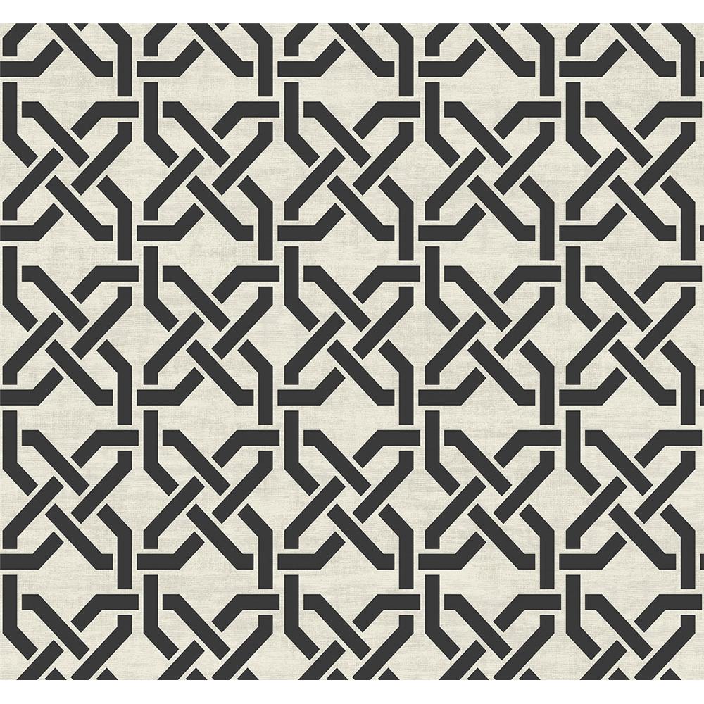 Wallquest AR31500 Nouveau Geometric Trellis Wallpaper in Grey