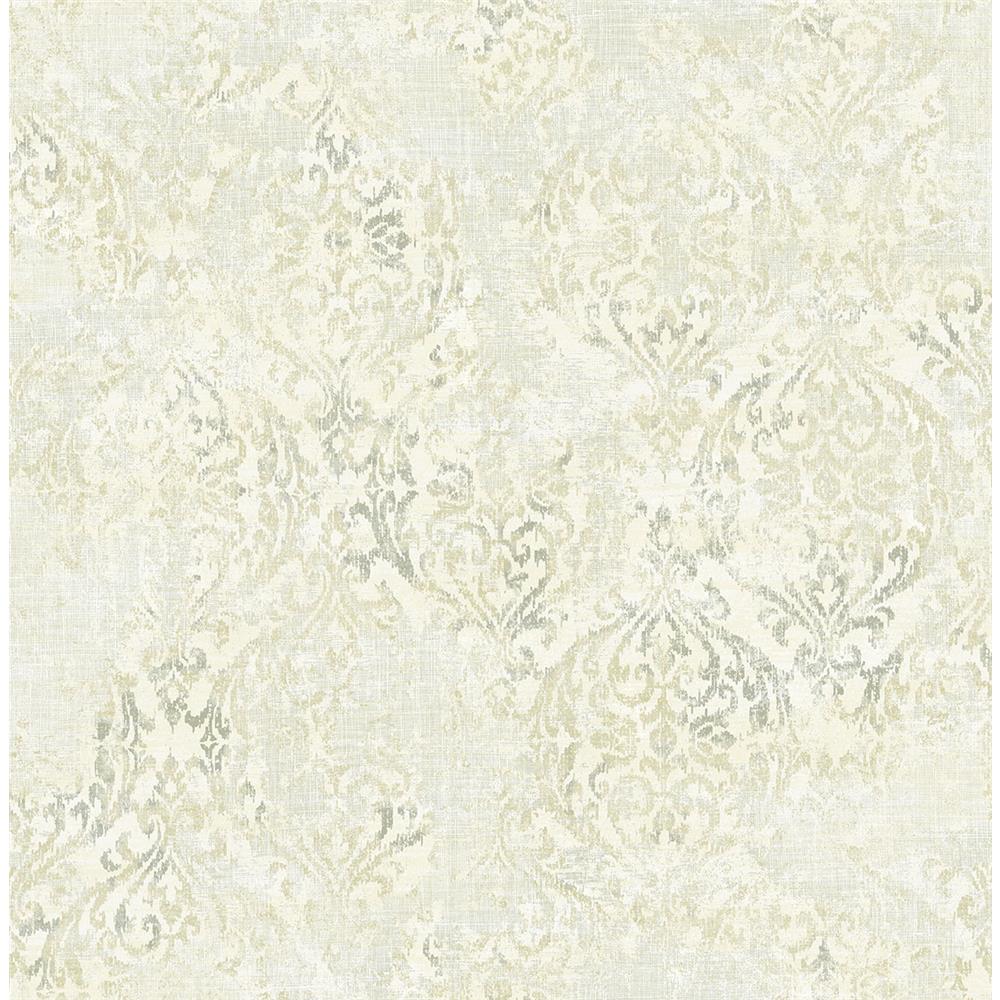 Wallquest AR32005 Nouveau All-Over Damask Wallpaper in Neutral