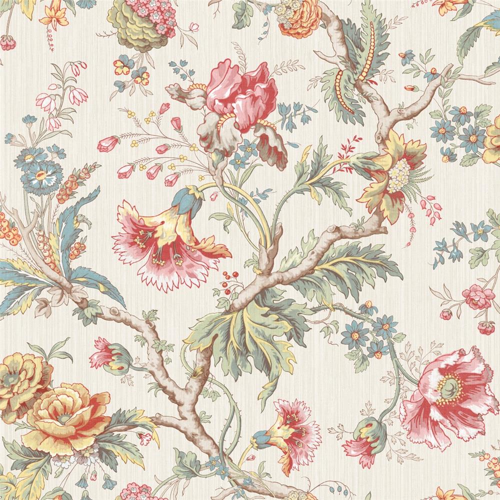 Wallquest BM60407 Balmoral Amy Floral Wallpaper in Red