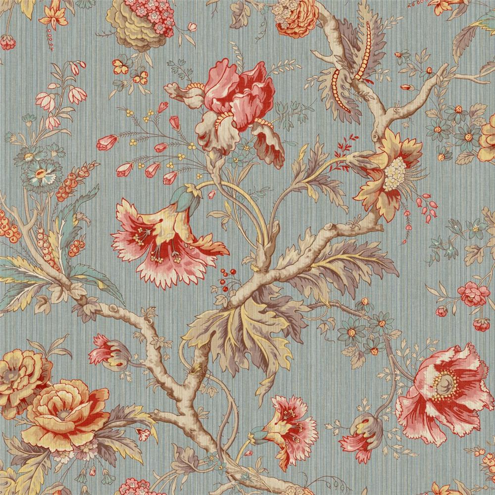Wallquest BM60412 Balmoral Amy Floral Wallpaper in Red