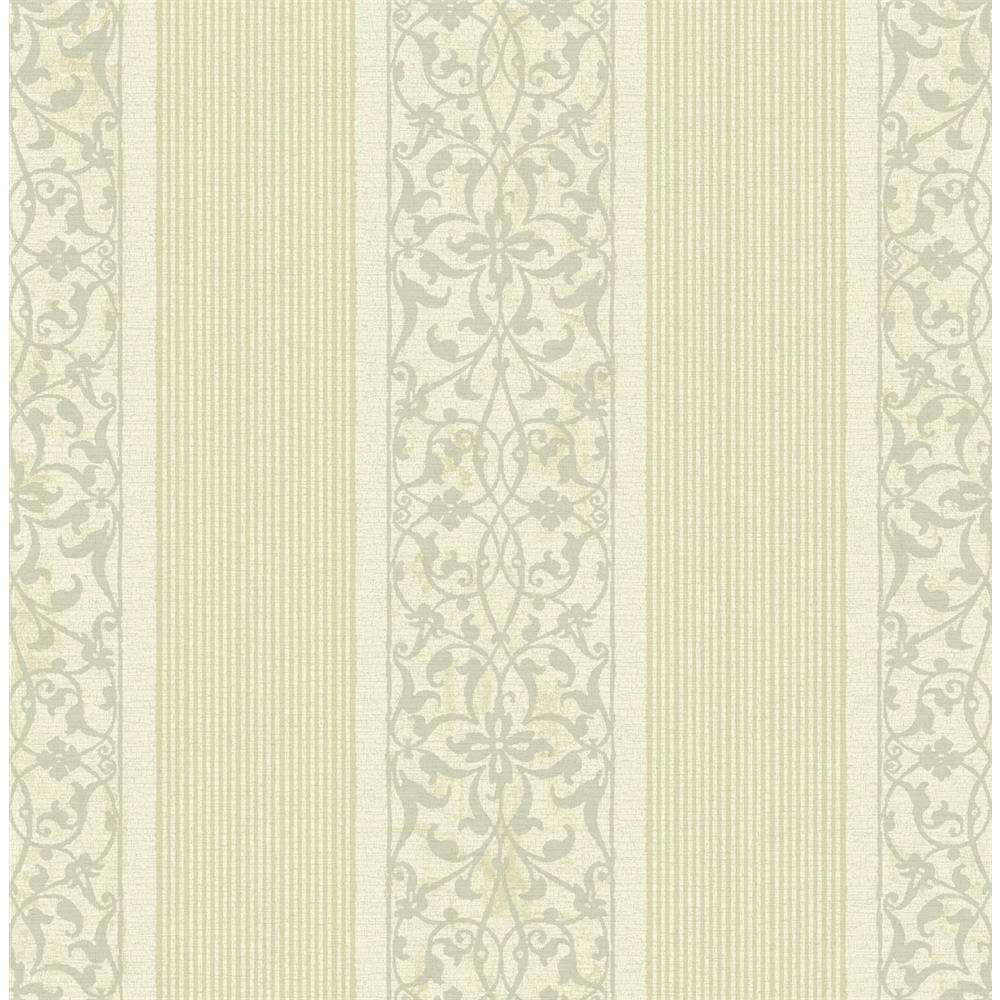 Wallquest BM61703 Balmoral Carmela Striped Wallpaper in Beige