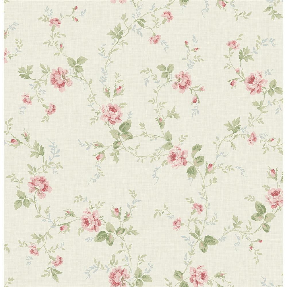 Wallquest FG70611 Flora All-Over Floral Wallpaper in Neutral