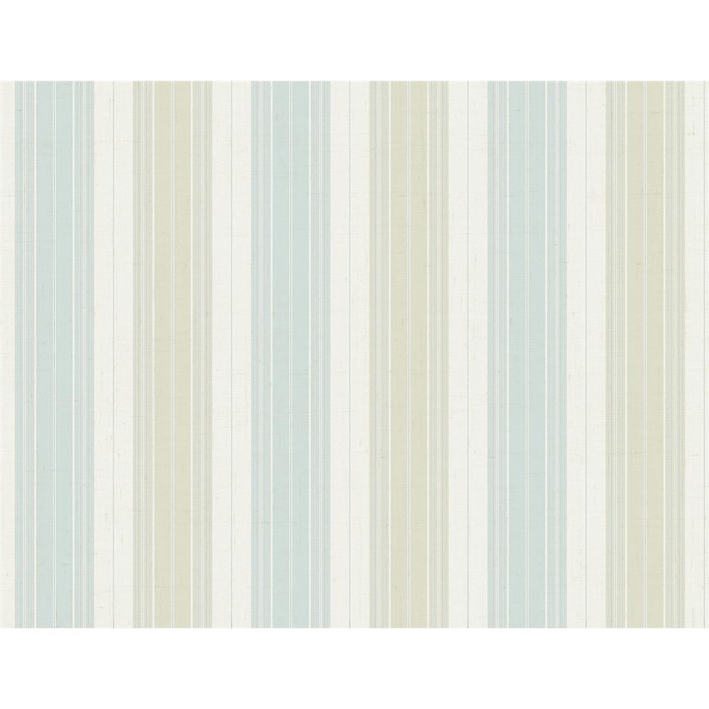 Wallquest FL90602 French Cameo Hudson Striped Wallpaper in Blue